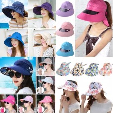 NEW Mujer Lady UV Protection Cap Wide Brim Visor Summer Sun Foldable Outdoor Hat  eb-57763173